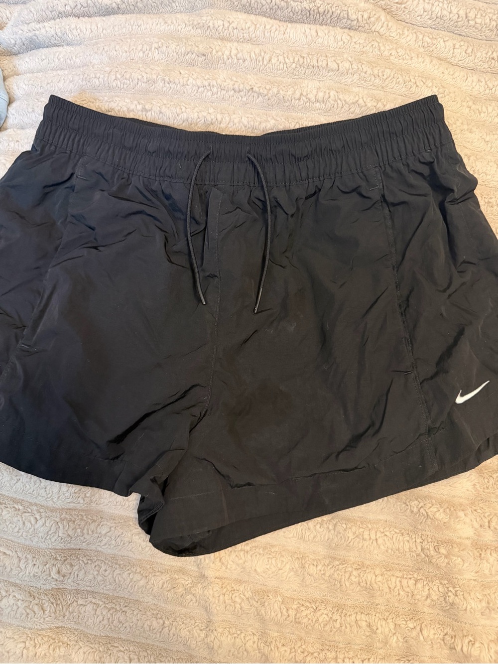 Nike Women’s Black Athletic Running Shorts with Swoosh
